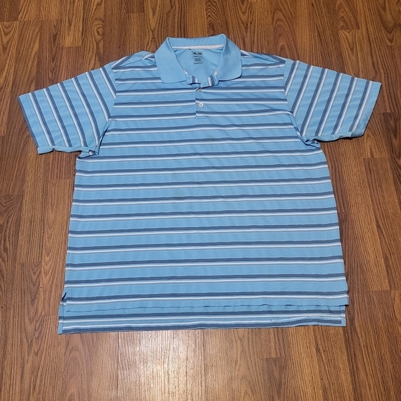 adidas Other - Adidas Golf ClimaCool Striped Polo Shirt Men’s 2XL Performance Activewear A80